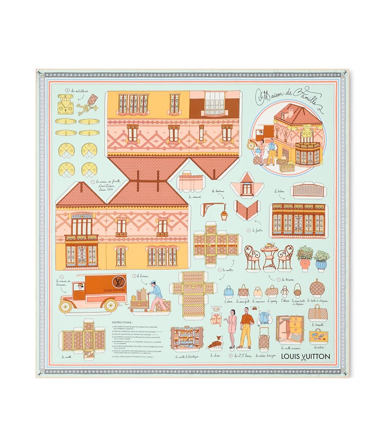 Foulard in seta Asnieres paper house