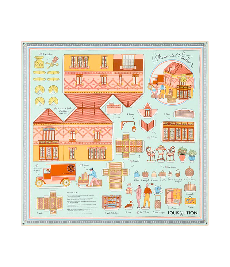Foulard in seta Asnieres paper house