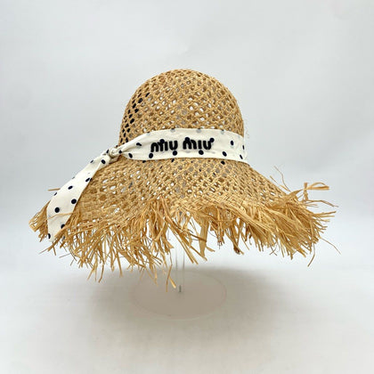 Cappello in raffia Miu Miu
