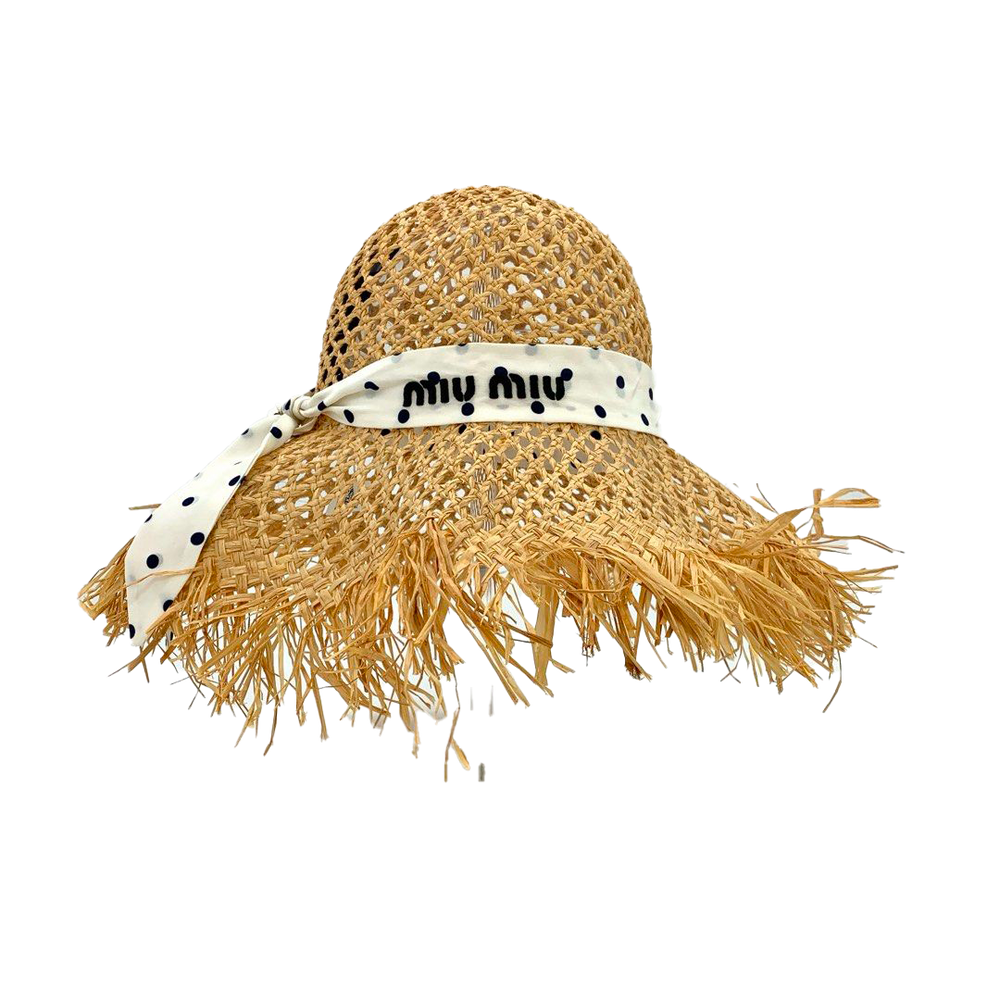 Cappello in raffia Miu Miu