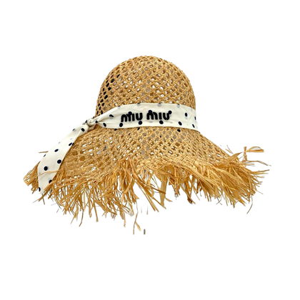Cappello in raffia Miu Miu
