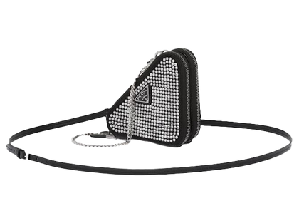 Prada Triangular embellished nera