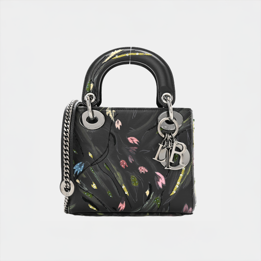 Mini Lady Dior ricamata floreale Jia Lee Art