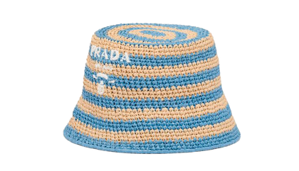 bucket Prada celeste in crochet