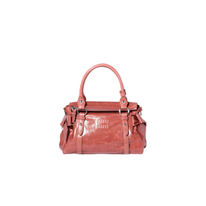 Miu Miu borsa a mano in pelle lucida