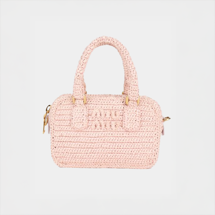 Miu Miu Borsa mini all'uncinetto - Rosa