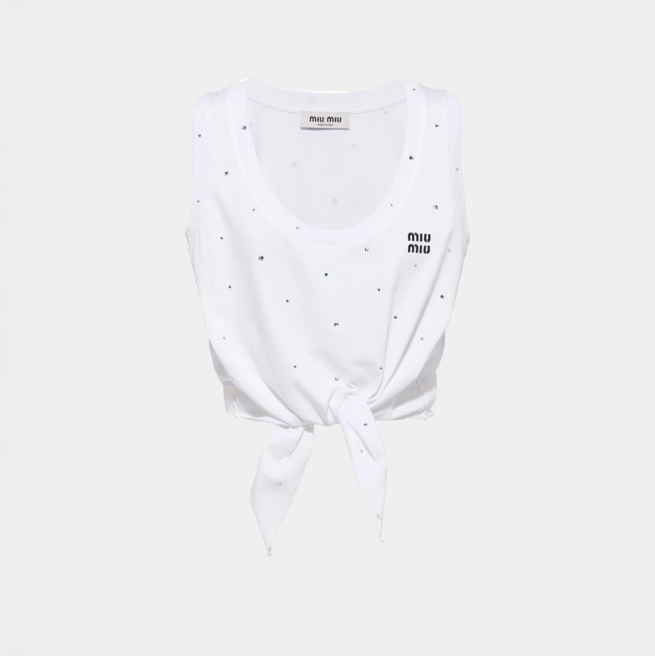 t-shirt miu miu con fiocco