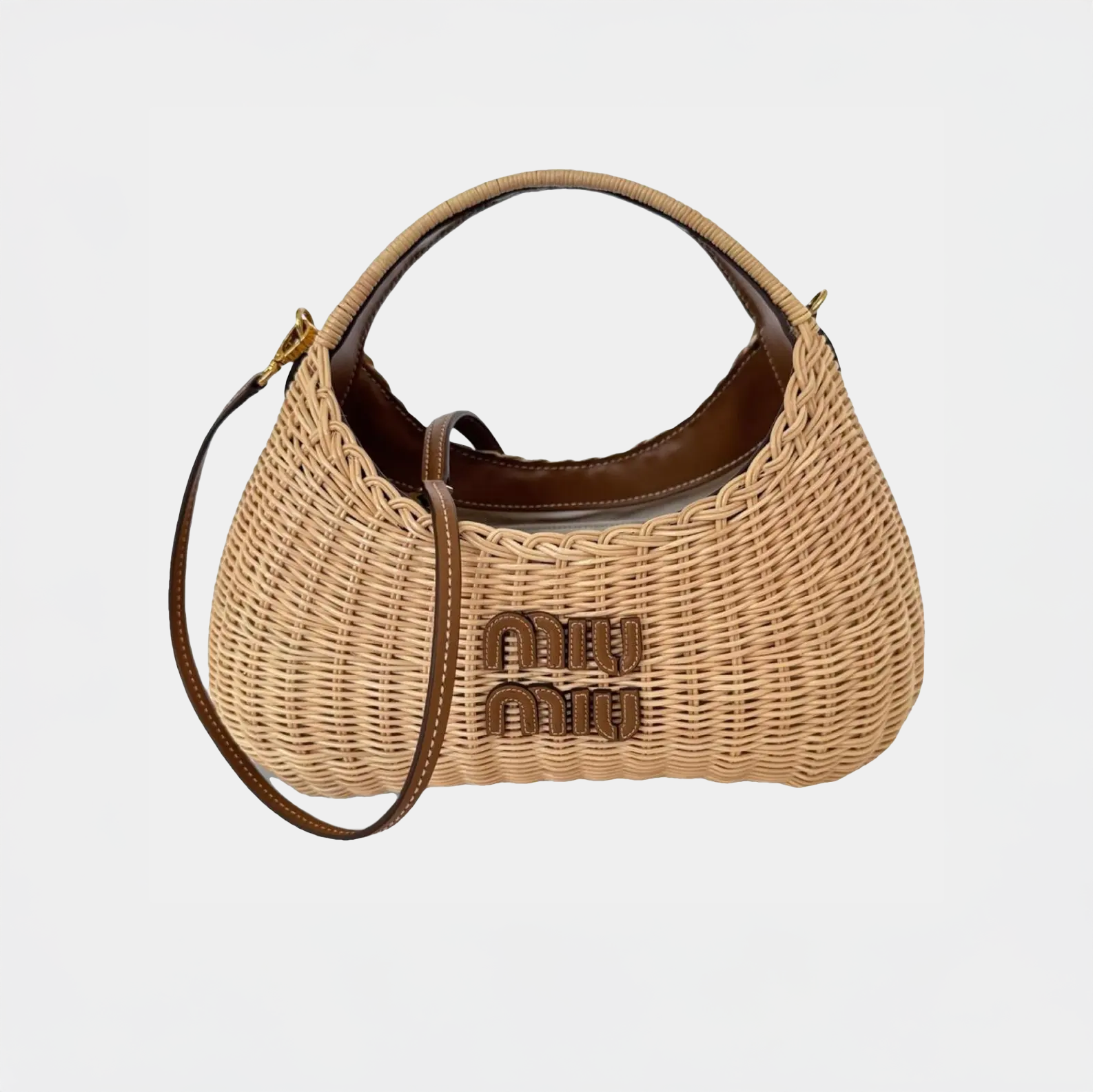 Borsa Miu Miu Wander in paglia