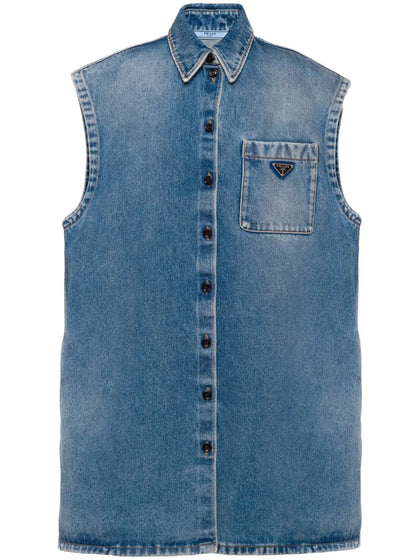 Smanicato denim prada