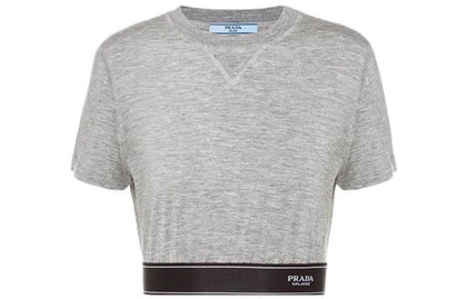 top crop Prada gray
