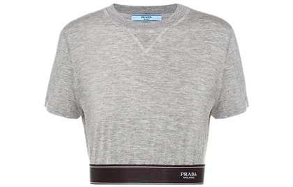 top crop Prada gray