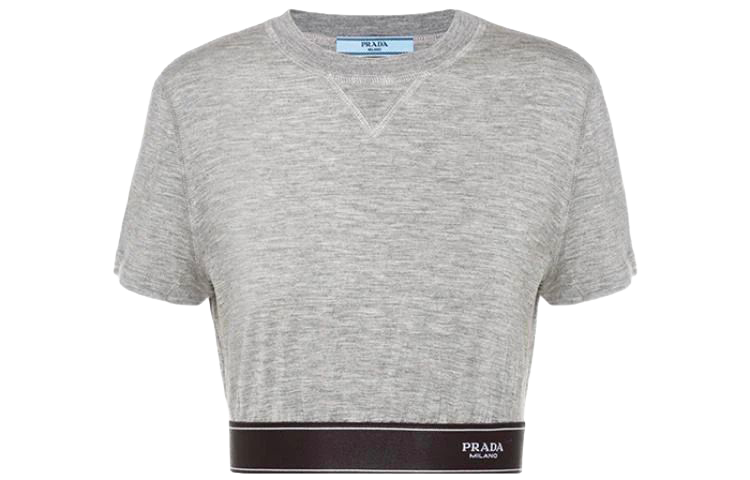 top crop Prada gray