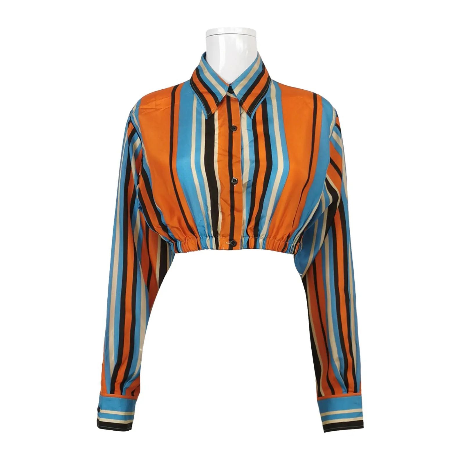 camicia crop miu miu