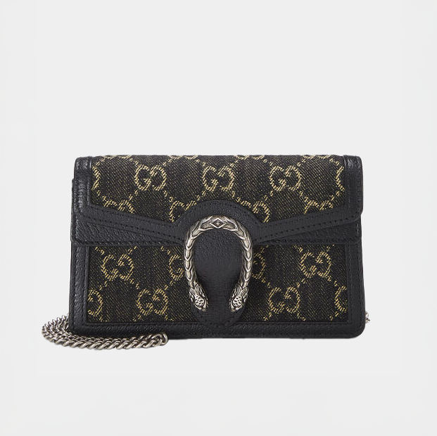 Borsa Gucci Black Denim Dionysus Crossbody