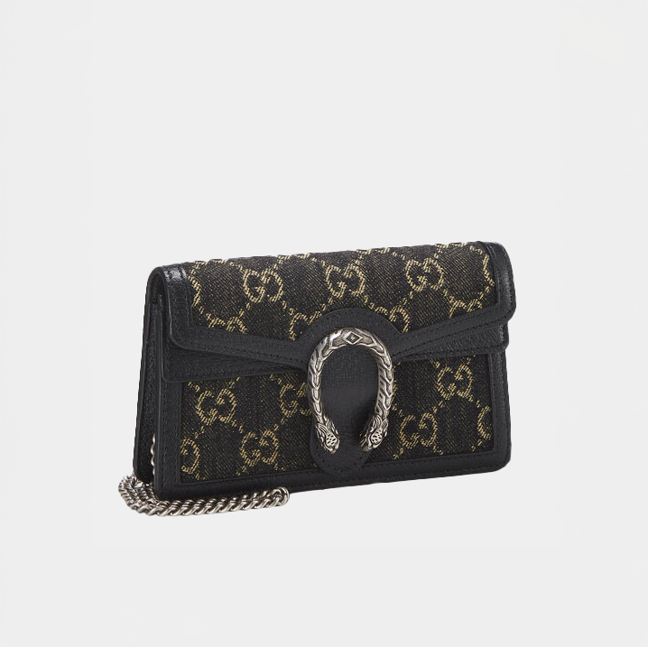 Borsa Gucci Black Denim Dionysus Crossbody