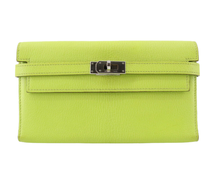 Kelly Wallet Leather Tri-fold Long Wallet (P Engraved)