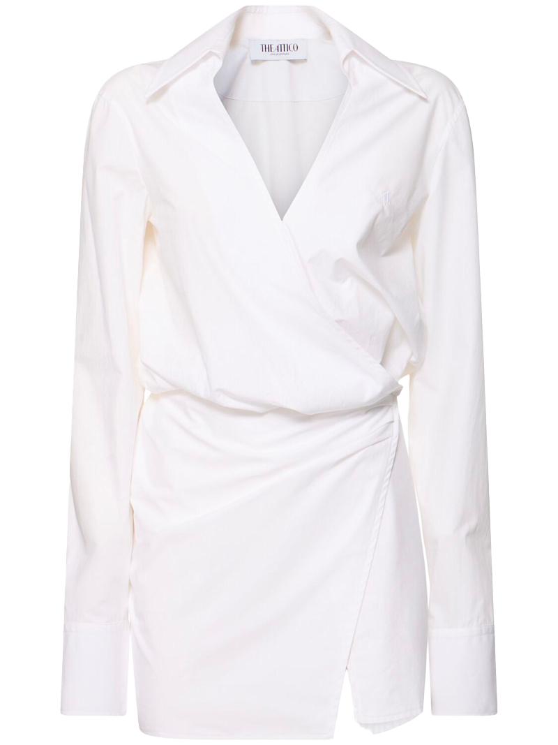Vestito in popeline drappeggiato the attico