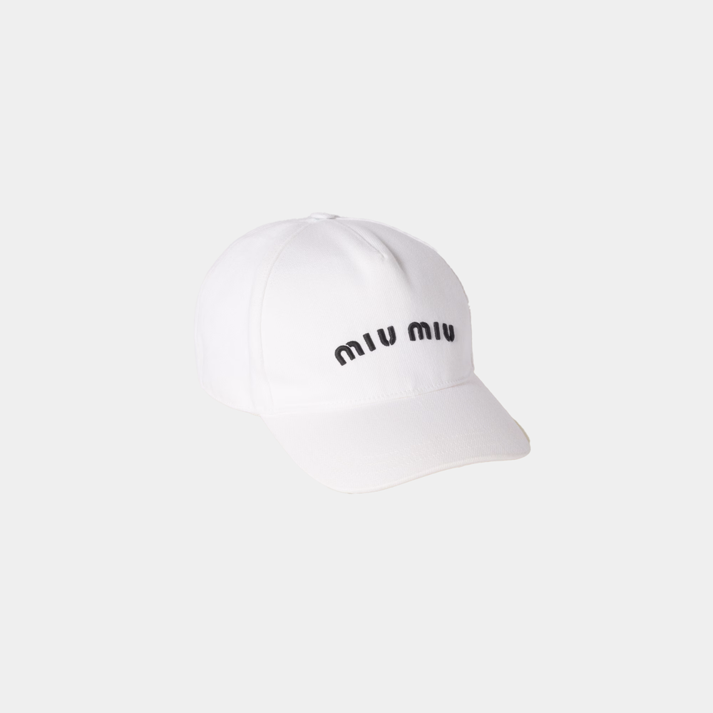 Cappello da baseball in Drill Miu Miu - MS Luxury