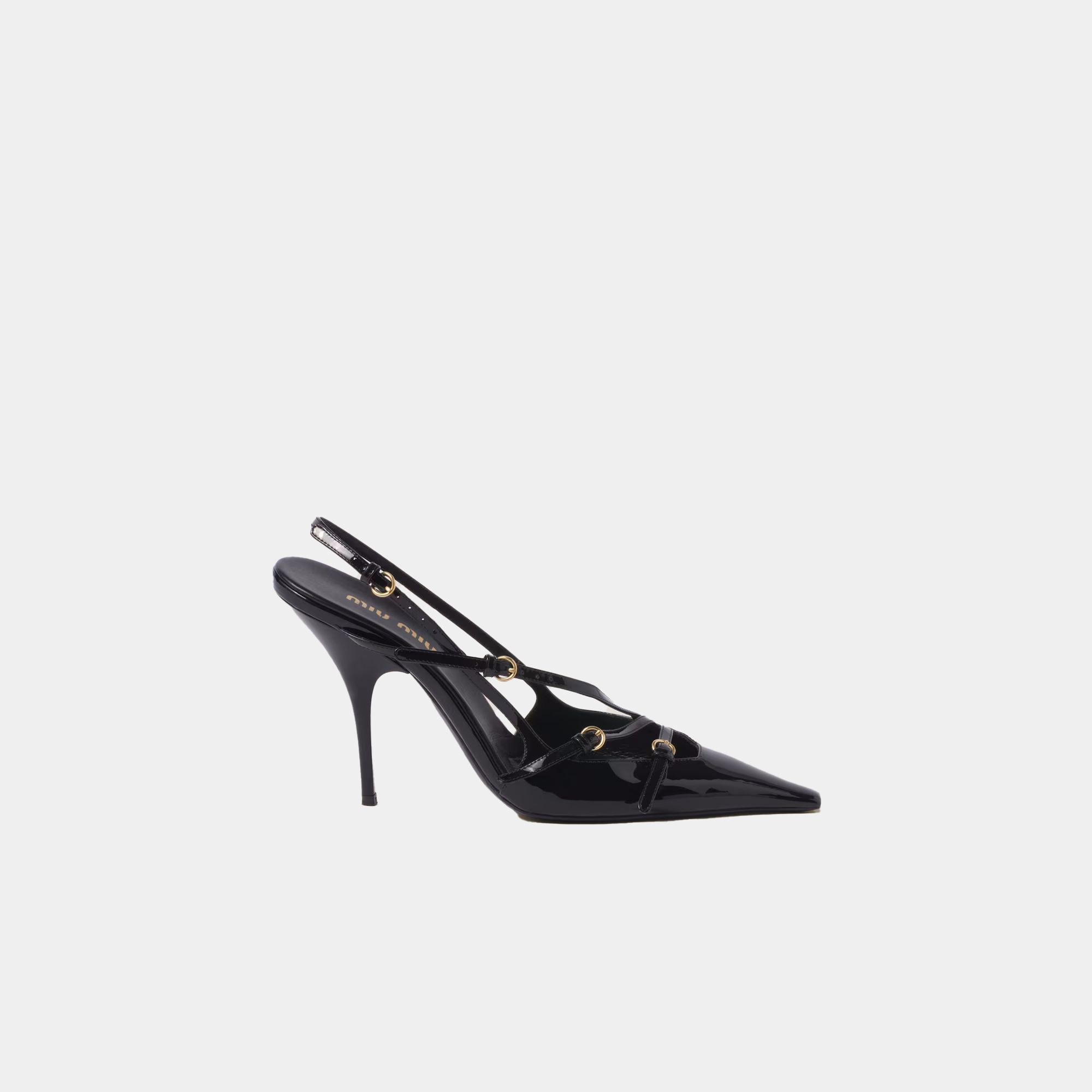 Décolleté slingback in vernice MiuMiu