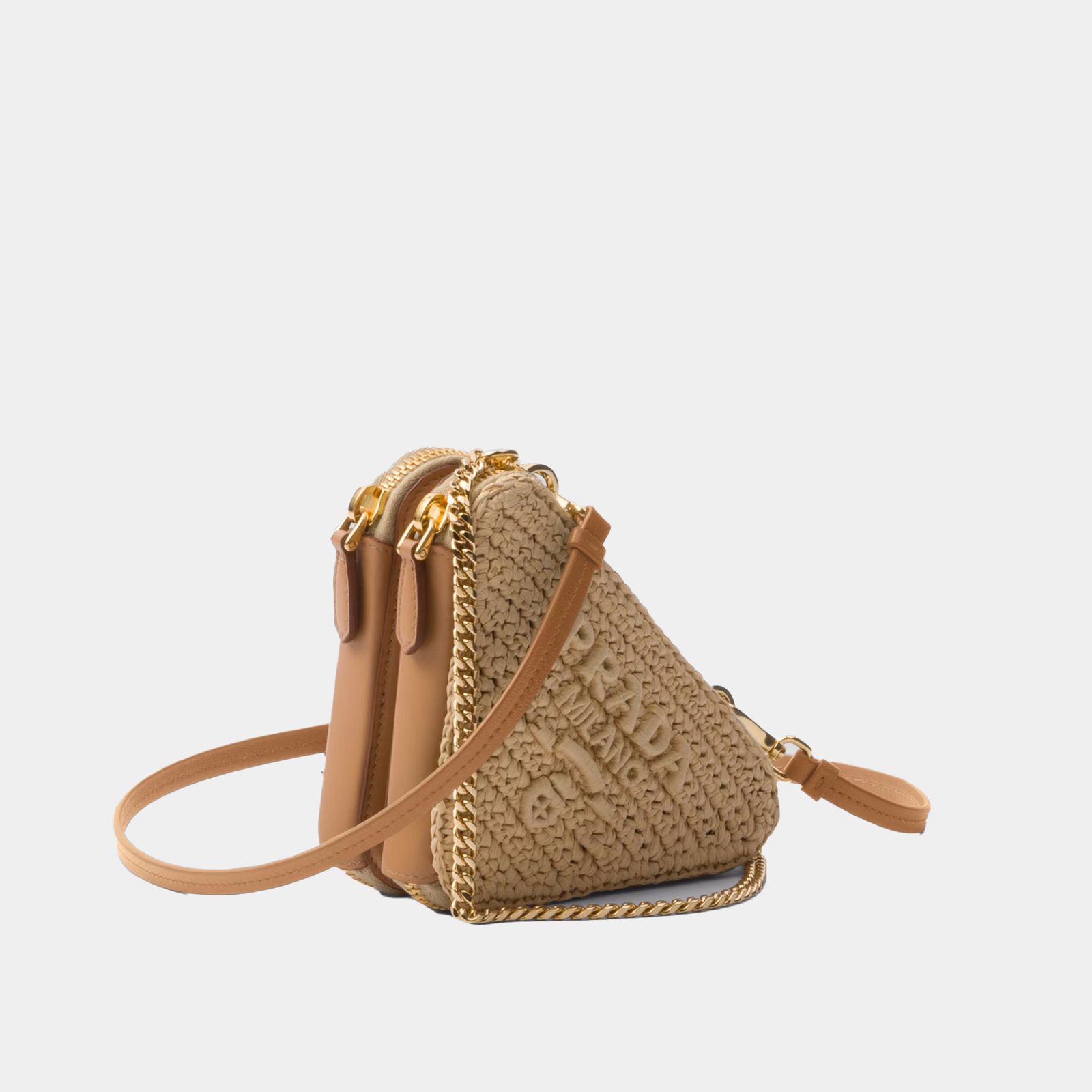 Prada Mini pouch triangolo in crochet - MS Luxury