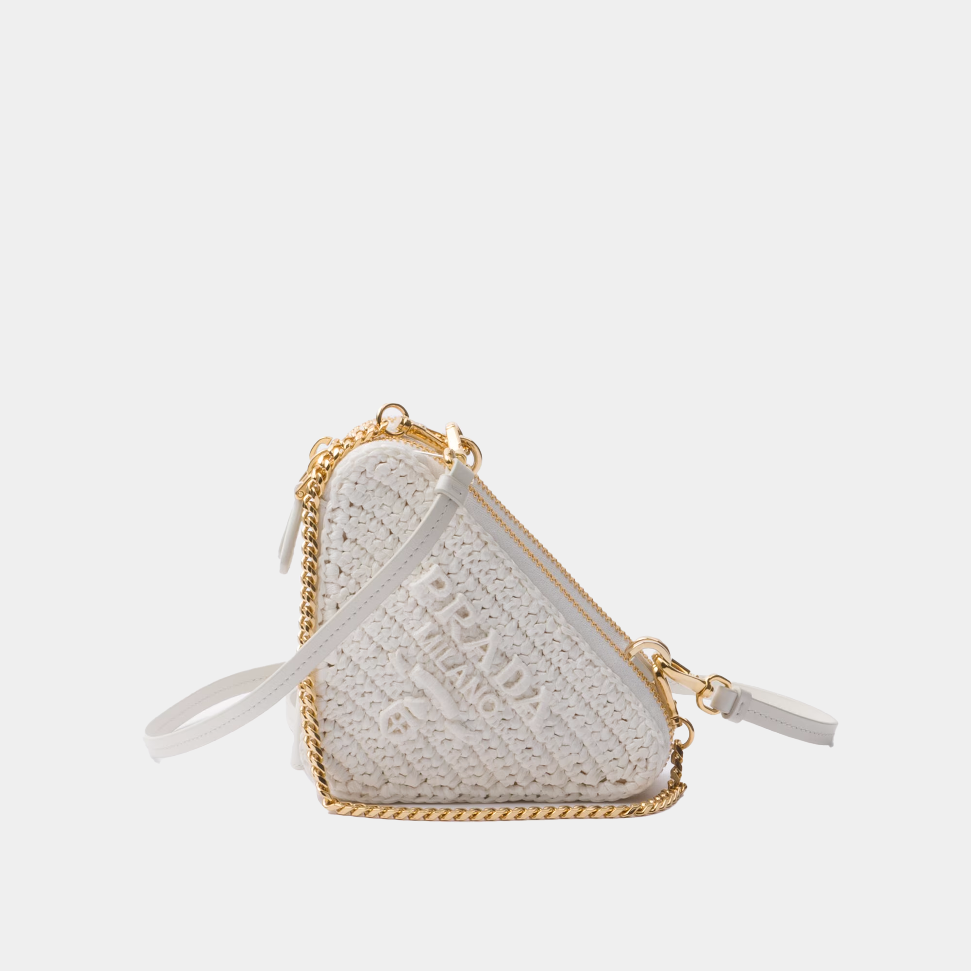 Mini pouch triangolo in crochet