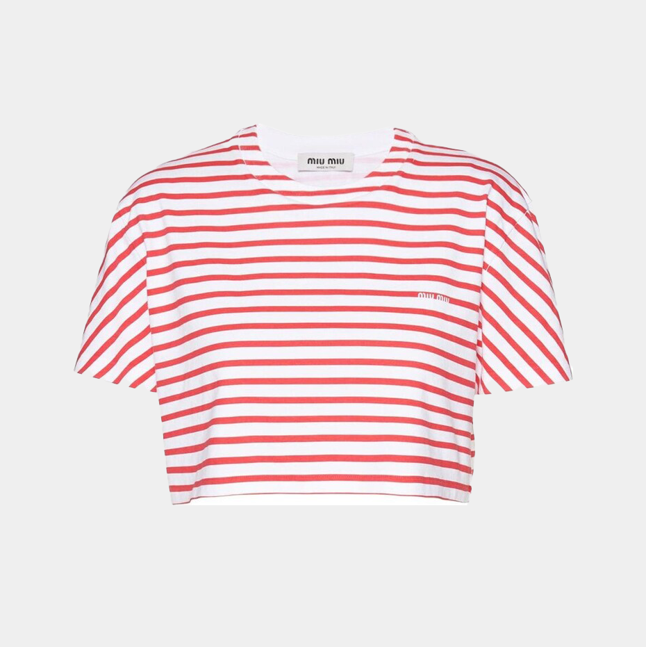 maglia crop miu miu
