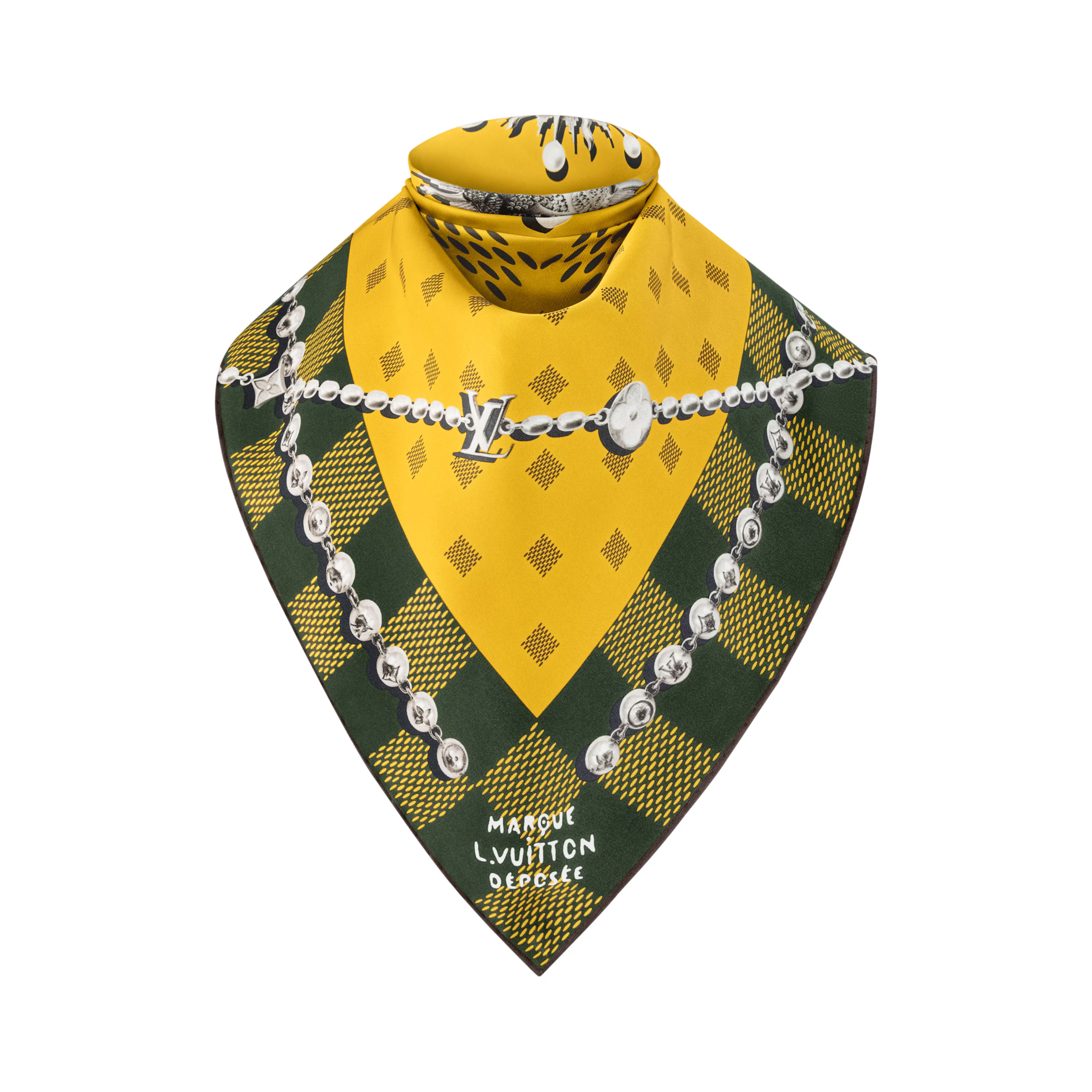 Foulard in seta Damier Jewelry