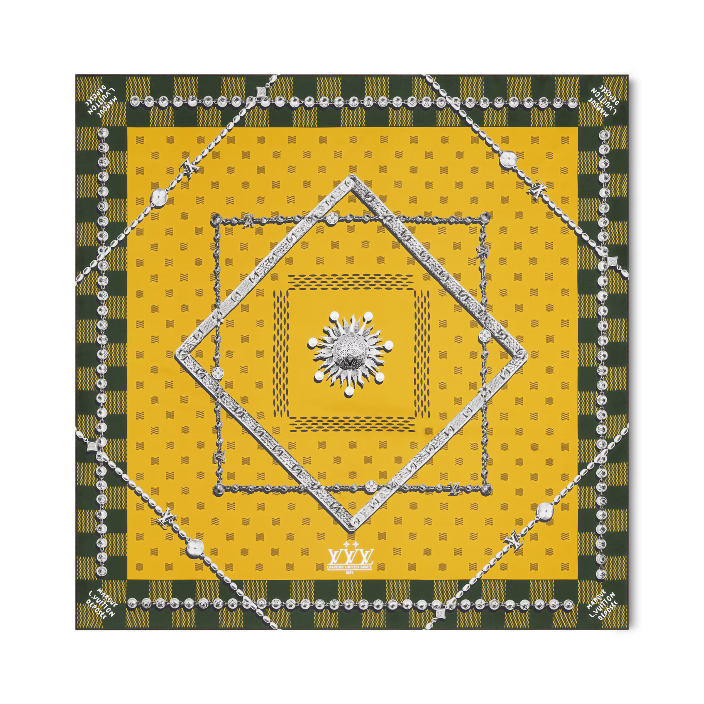 Foulard in seta Damier Jewelry