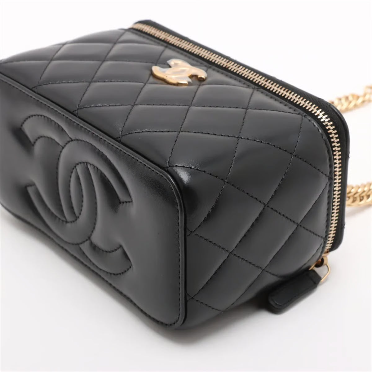 Chanel Matelasse Lambskin Chain Shoulder Bag Vanity - MS Luxury