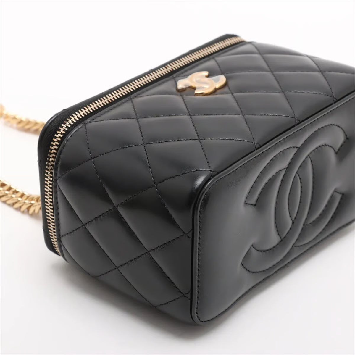 Chanel Matelasse Lambskin Chain Shoulder Bag Vanity - MS Luxury