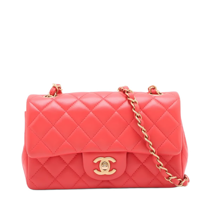 Chanel Mini Matelasse 20 Lambskin Single Flap Single Chain Bag