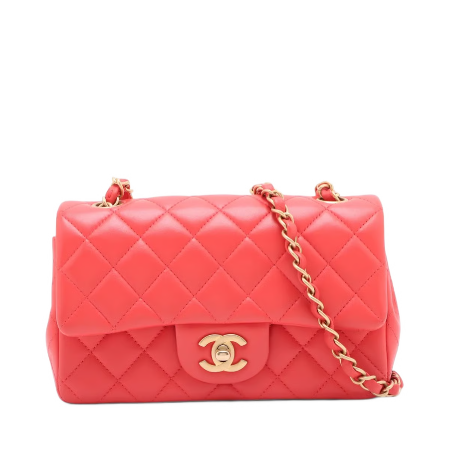 Chanel Mini Matelasse 20 Lambskin Single Flap Single Chain Bag