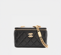 Chanel Matelasse Lambskin Chain Shoulder Bag Vanity - MS Luxury